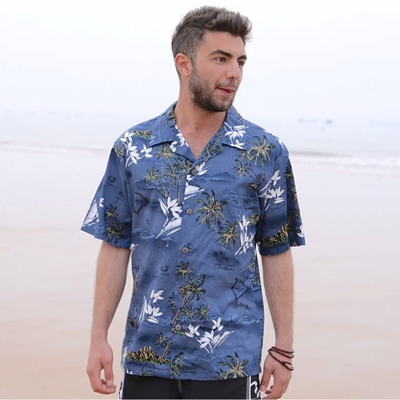 High Surf Other - High Surf 100% Cotton Aloha ButtonDown Hawaiian Beach Shirt Men’s Size Large